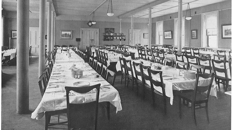 Historic image of the Dean College Dining Hall